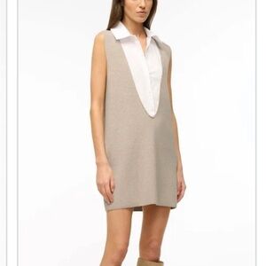 LESLIE MINI DRESS | SAND WHITE